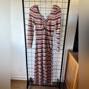 Misa Los Angeles Delfina Dress, Metallic, Size Small